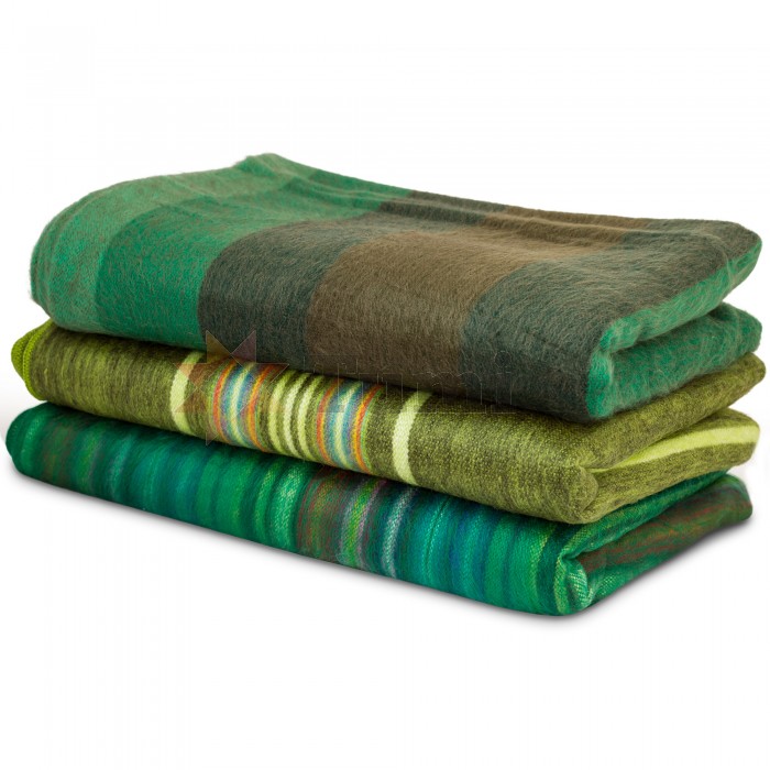 Patterned blanket - medium - Green