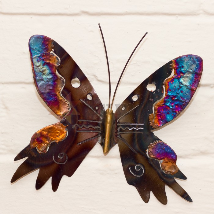 Tin butterfly 20cm Recycled metal Home & Garden