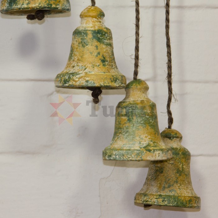 Mexico Sarta Wall Bell & 5 small bells Wind Chimes Home & Garden