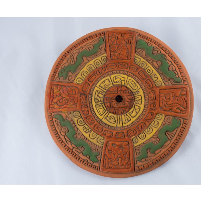 Mexico Ceramic Calendar Clock Aztec and Mayan Ceramics Ceramics