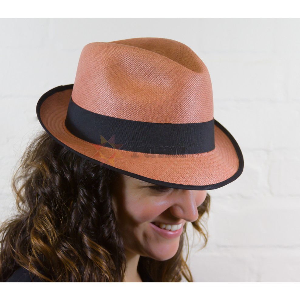 coloured panama hats